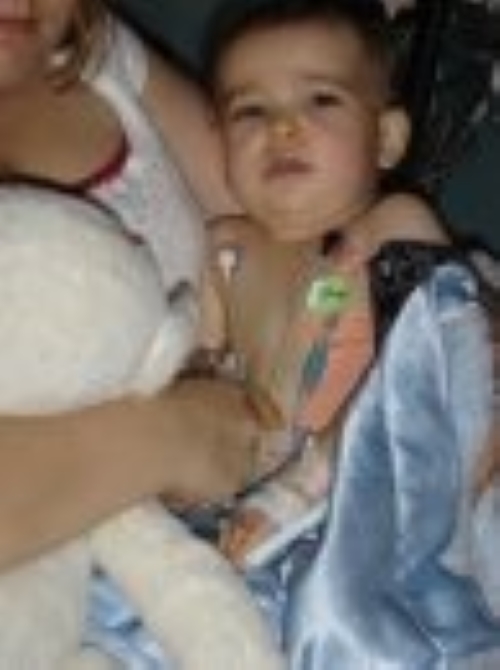 Benjamin when he was sick after his heart surgery. 